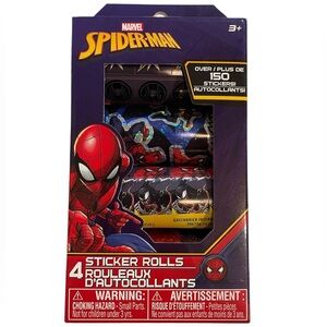 Marvel Spider-man Stickers Over 150 Count 4 Sticker Rolls Disney Superhero Kids